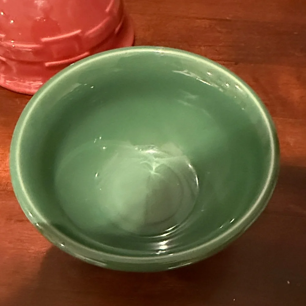 Longaberger Red and Green Ceramic Prep Bowls